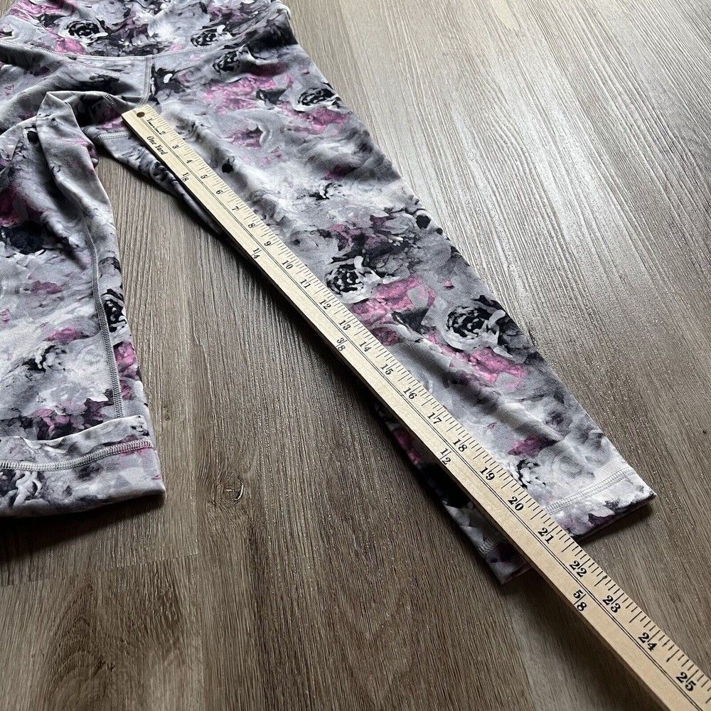 Lululemon Wunder Under Crop II Full On Luon Roll Down Moody Mirage Size 4 W6C45S - Picture 4 of 6